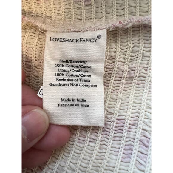 LoveShackFancy Pink and Cream Mini Dress - Picture 13 of 13